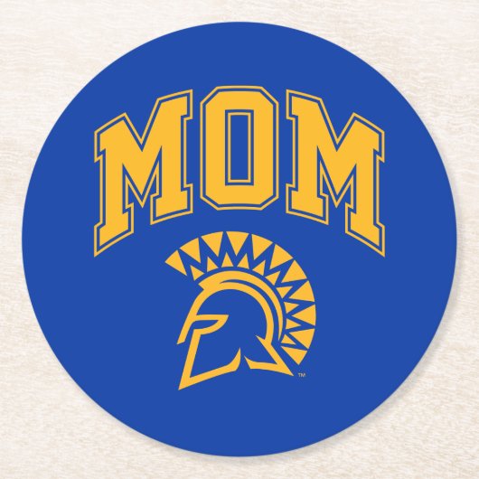 サンノゼの州のSpartansのお母さん ラウンドペーパーコースター (正面)
