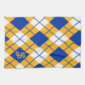 サンノゼの州のSpartansのアーガイル キッチンタオル (横)