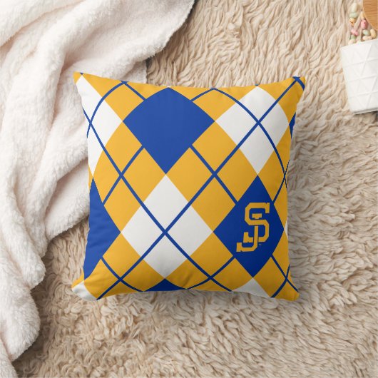 サンノゼの州のSpartansのアーガイル クッション (ブランケット)