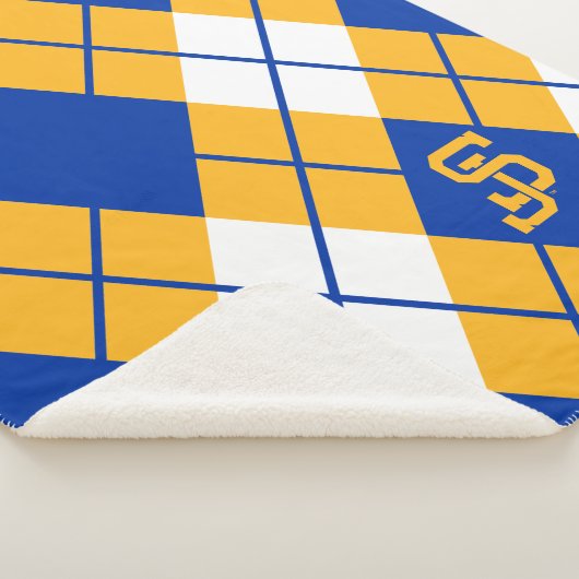 サンノゼの州のSpartansのアーガイル シェルパブランケット (3/4)