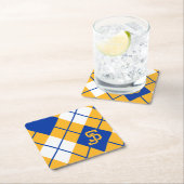 サンノゼの州のSpartansのアーガイル スクエアペーパーコースター (インサイチュ)