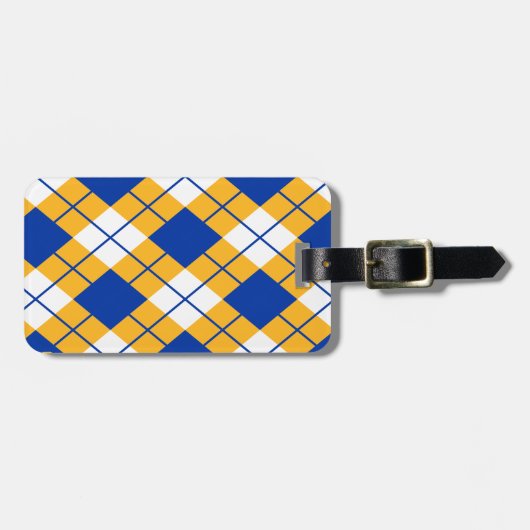 サンノゼの州のSpartansのアーガイル ラゲッジタグ (正面横)