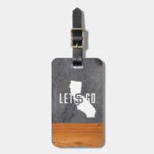 サンノゼの州のSpartansのセメント木 ラゲッジタグ (正面縦)