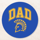 サンノゼの州のSpartansのパパ ラウンドペーパーコースター (正面)