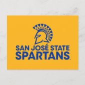 サンノゼの州のSpartansのロゴWordmark インビテーションポストカード (正面)