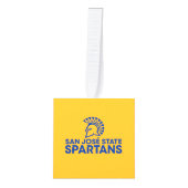 サンノゼの州のSpartansのロゴWordmark キューブオーナメント (正面)