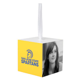 サンノゼの州のSpartansのロゴWordmark キューブオーナメント