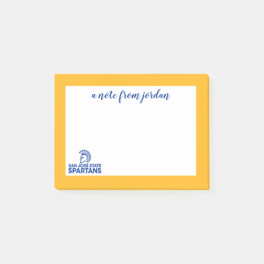 サンノゼの州のSpartansのロゴWordmark ポストイット (正面)
