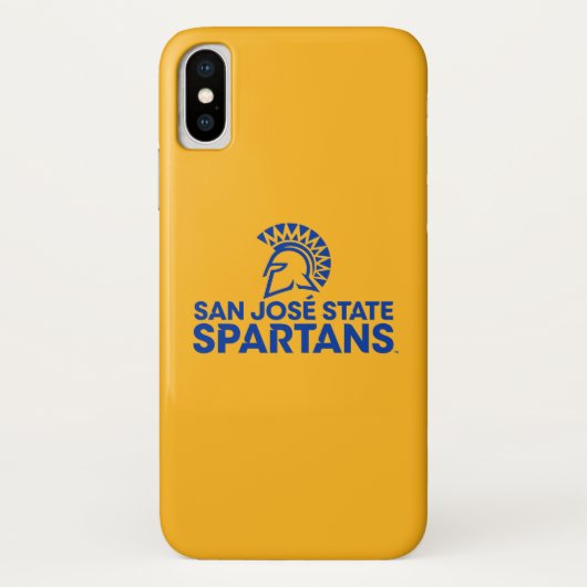サンノゼの州のSpartansのロゴWordmark Case-Mate iPhoneケース (裏面)