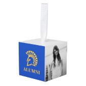 サンノゼの州のSpartansの卒業生 キューブオーナメント (正面アングル)