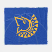 サンノゼの州のSpartansの州のバスケットボール フリースブランケット (正面(横))