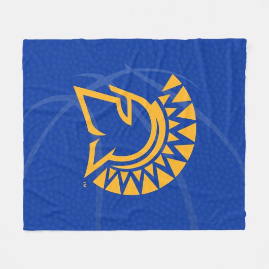 サンノゼの州のSpartansの州のバスケットボール フリースブランケット (正面(横))