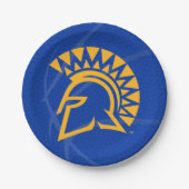 サンノゼの州のSpartansの州のバスケットボール ペーパープレート (正面)