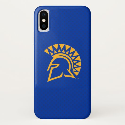 サンノゼの州のSpartansの水玉模様パターン Case-Mate iPhoneケース (裏面)