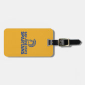 サンノゼの州のSpartansカーボン繊維パターン ラゲッジタグ (正面横)