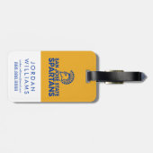 サンノゼの州のSpartansカーボン繊維パターン ラゲッジタグ (裏面横)