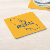 サンノゼの州のSpartans愛 スクエアペーパーコースター (アングル)