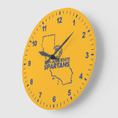 サンノゼの州のSpartans愛 ラージ壁時計 (傾斜)