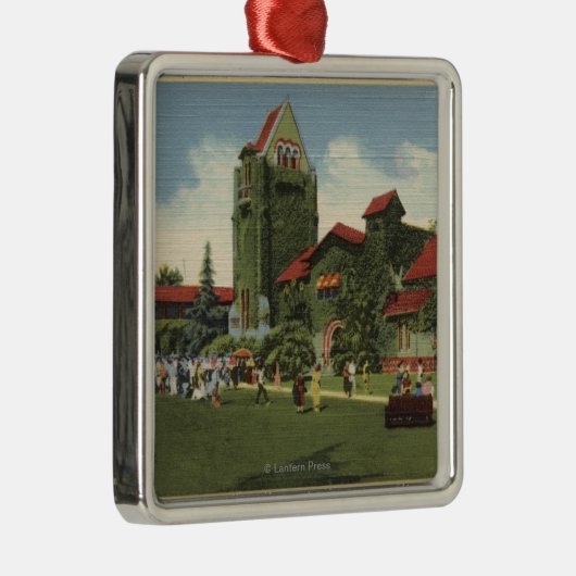 サンノゼの州立大学のキャンパスの眺め メタルオーナメント (右)