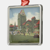 サンノゼの州立大学のキャンパスの眺め メタルオーナメント (左)