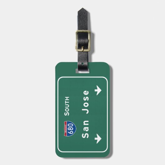 サンノゼカリフォルニアの州間幹線道路の高速道路: ラゲッジタグ (正面縦)