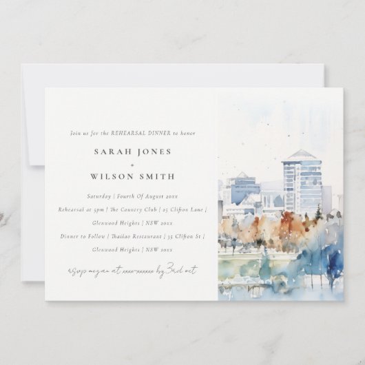 サンノゼカリフォルニアウォーターカラーリハーサルディナー 招待状 (正面)