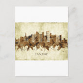 サンノゼカリフォルニアシティスケープ インビテーションポストカード (正面)