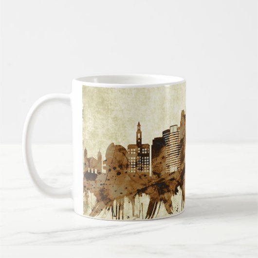 サンノゼカリフォルニアシティスケープ コーヒーマグカップ (左)