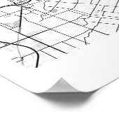 サンノゼカリフォルニアシモダンティミニマル通りの地図 ポスター (角)