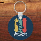 サンノゼカリフォルニアスケーターガールスケートボード キーホルダー (正面)