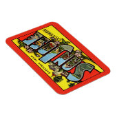 サンノゼカリフォルニアヴィンテージグリーティング マグネット (右側)