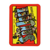 サンノゼカリフォルニアヴィンテージグリーティング マグネット (縦)