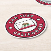 サンノゼカリフォルニア ラウンドペーパーコースター (アングル)