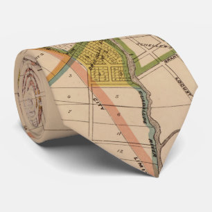 サンノゼカリフォルニア(1886年)のヴィンテージの地図 ネクタイ