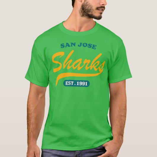 サンノゼシャークスクラシックスタイル Tシャツ (正面)