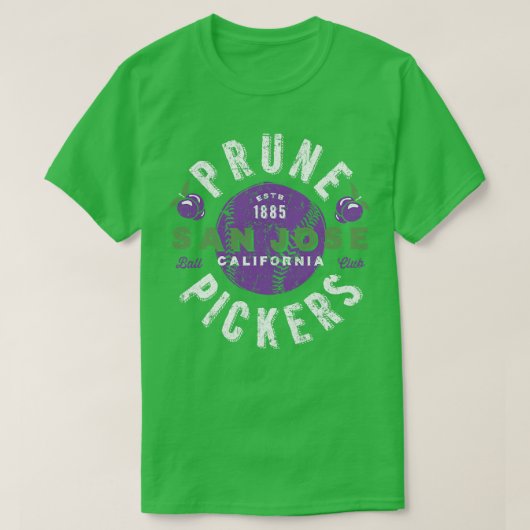 サンノゼプルーヌピッカーズ Tシャツ (デザイン正面)