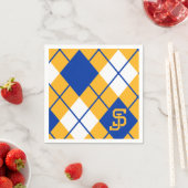 サンノゼ州スパルタンアーガイル スタンダードカクテルナプキン (インサイチュ)