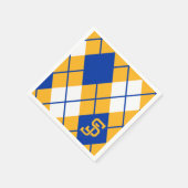 サンノゼ州スパルタンアーガイル スタンダードカクテルナプキン (角)