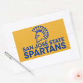 サンノゼ州スパルタンカーボンファイバーパターン 長方形シール (封筒)