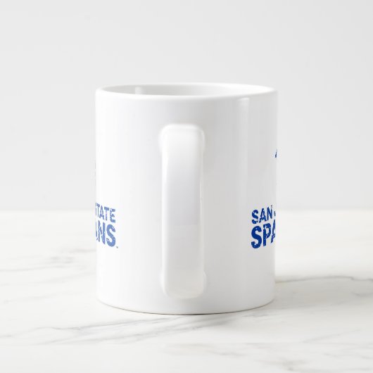 サンノゼ州スパルタンロゴワードマ動揺してーク ジャンボコーヒーマグカップ (裏面)