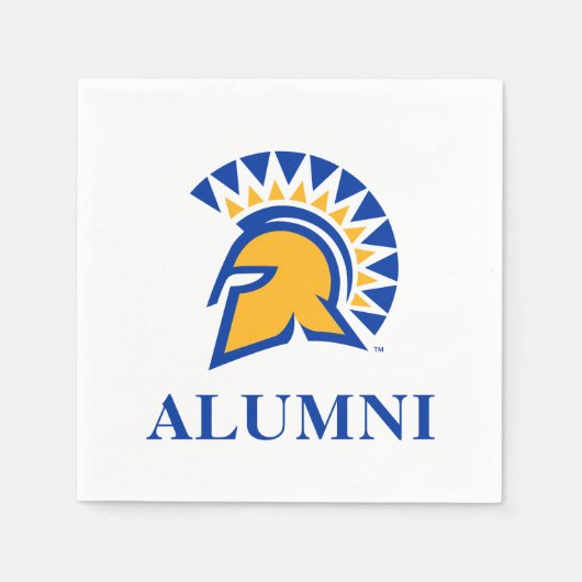 サンノゼ州スパルタン同窓生 スタンダードカクテルナプキン (正面)