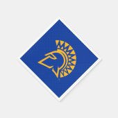 サンノゼ州スパルタン水玉模様パターン スタンダードカクテルナプキン (角)