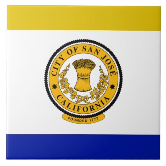 サンノゼ市旗 タイル (正面)