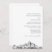 サンノゼ結婚スエレガントスカイライン招待状 招待状 (正面/裏面)