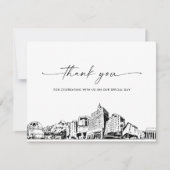 サンノゼ結婚スカイラインの写真サンキューカード 招待状 (正面)