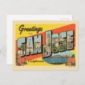 サンノゼ・カリフォルニアヴィンテージ ポストカード (正面/裏面)