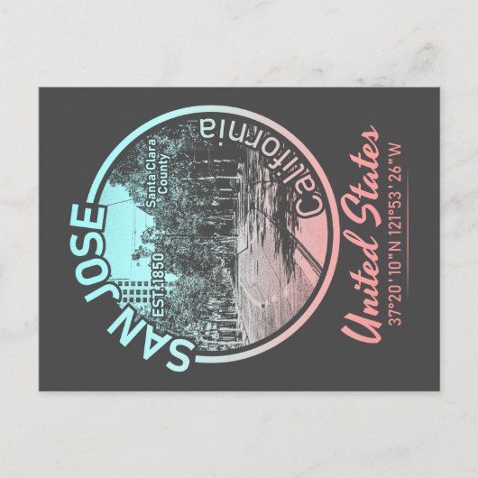 サンノゼ – カリフォルニアヴィンテージ ポストカード (正面)