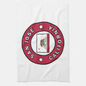 サンノゼ・カリフォルニア キッチンタオル (縦)