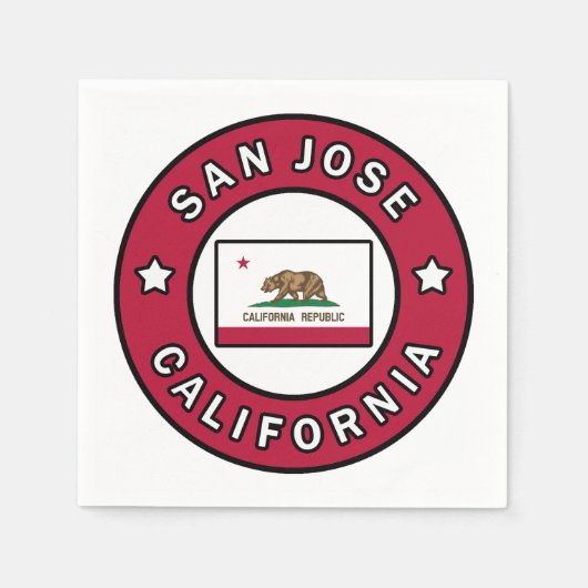 サンノゼ・カリフォルニア スタンダードカクテルナプキン (正面)