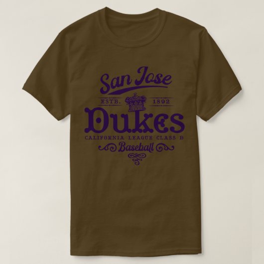 サンノゼ・デュークス・ベースボール Tシャツ (デザイン正面)